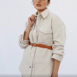 Abercrombie & Fitch Tan Coatigan